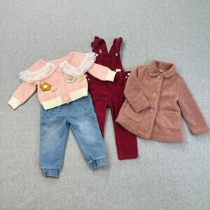 7 for All Mankind Pants Old Navy Fleece Jacket Outwear Bundle Baby Girls 18-24M